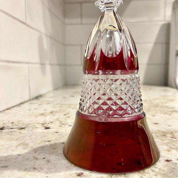 Art Crystal Dinner Bell in Cranberry by House of Global - Picture 4 of 8
